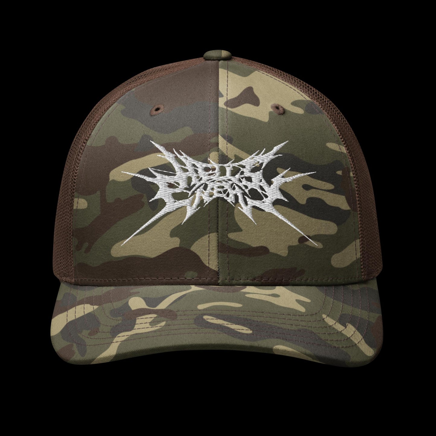 Camo Trucker Hat [New Logo - White]