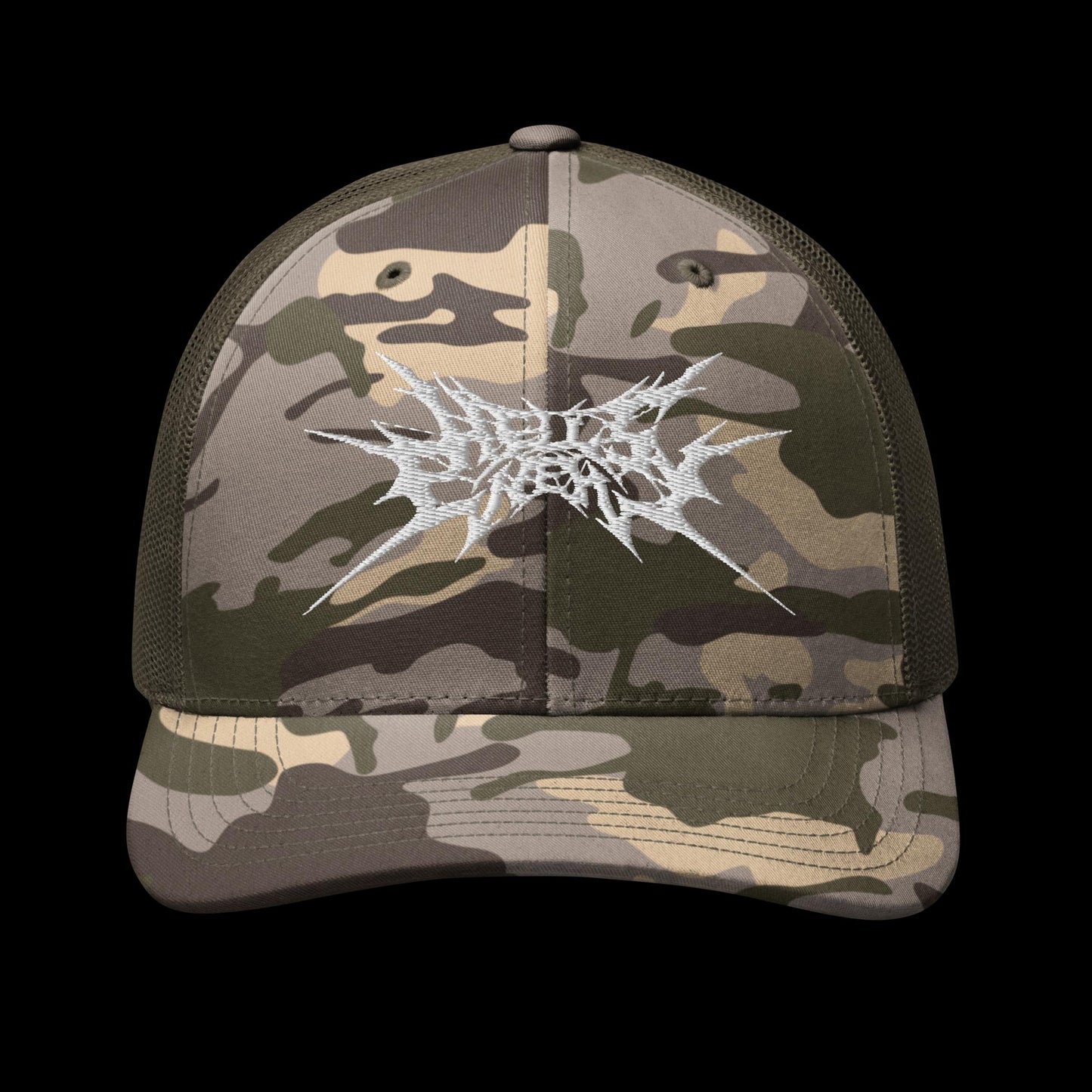 Camo Trucker Hat [New Logo - White]